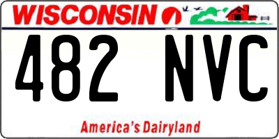 WI license plate 482NVC
