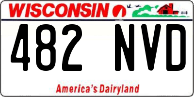 WI license plate 482NVD