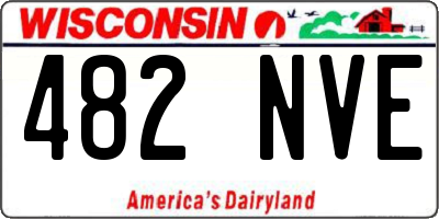 WI license plate 482NVE