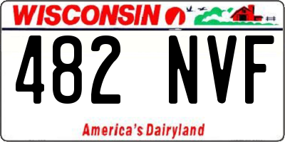 WI license plate 482NVF