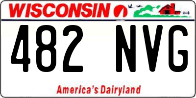 WI license plate 482NVG