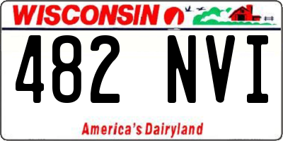 WI license plate 482NVI
