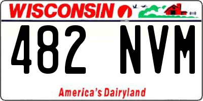 WI license plate 482NVM