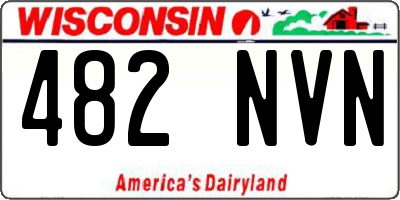 WI license plate 482NVN