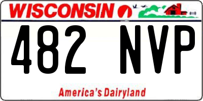 WI license plate 482NVP