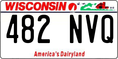 WI license plate 482NVQ