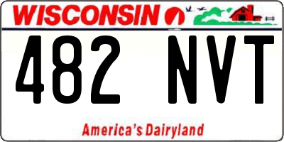 WI license plate 482NVT