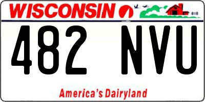 WI license plate 482NVU