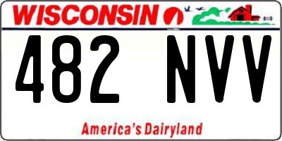 WI license plate 482NVV