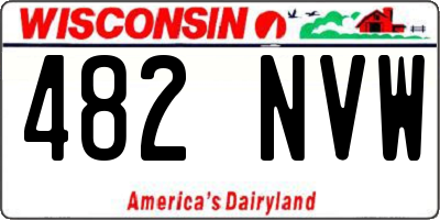 WI license plate 482NVW