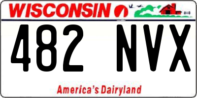 WI license plate 482NVX