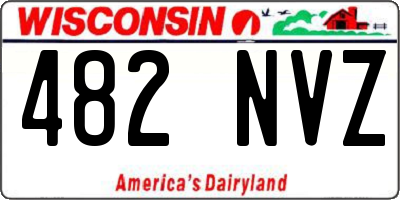 WI license plate 482NVZ
