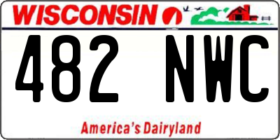 WI license plate 482NWC