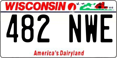 WI license plate 482NWE