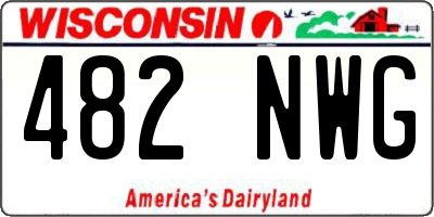 WI license plate 482NWG