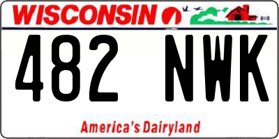 WI license plate 482NWK