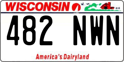 WI license plate 482NWN