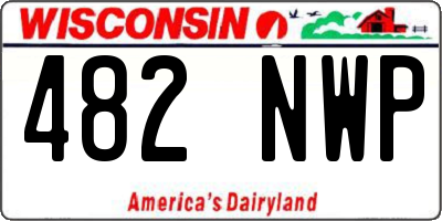 WI license plate 482NWP