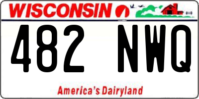 WI license plate 482NWQ