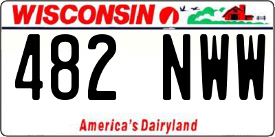 WI license plate 482NWW