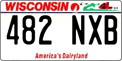 WI license plate 482NXB