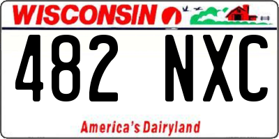 WI license plate 482NXC