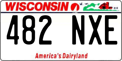 WI license plate 482NXE