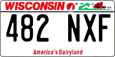 WI license plate 482NXF