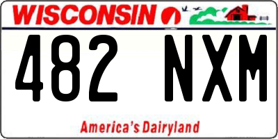 WI license plate 482NXM