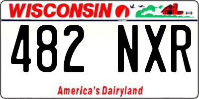 WI license plate 482NXR