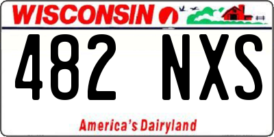 WI license plate 482NXS