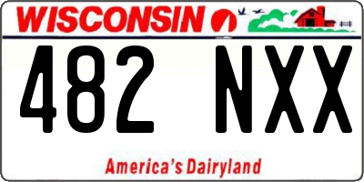 WI license plate 482NXX