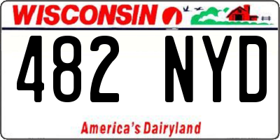 WI license plate 482NYD