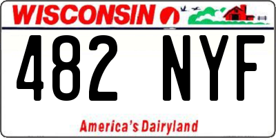WI license plate 482NYF