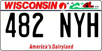WI license plate 482NYH