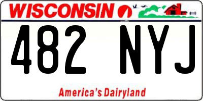 WI license plate 482NYJ