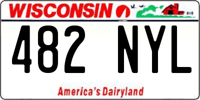 WI license plate 482NYL