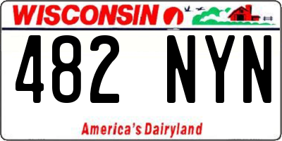WI license plate 482NYN