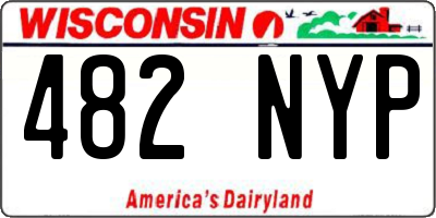 WI license plate 482NYP