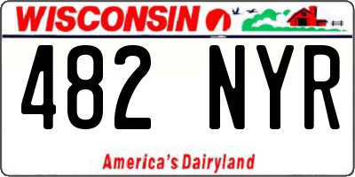 WI license plate 482NYR