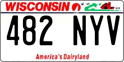 WI license plate 482NYV