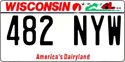 WI license plate 482NYW