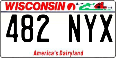 WI license plate 482NYX