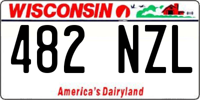 WI license plate 482NZL