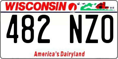 WI license plate 482NZO