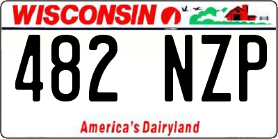 WI license plate 482NZP
