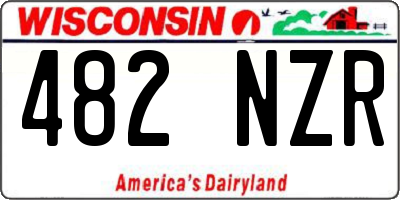 WI license plate 482NZR
