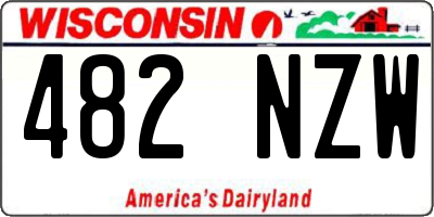 WI license plate 482NZW