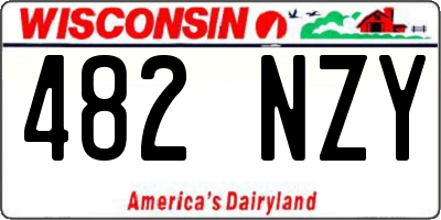 WI license plate 482NZY