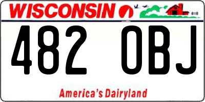 WI license plate 482OBJ
